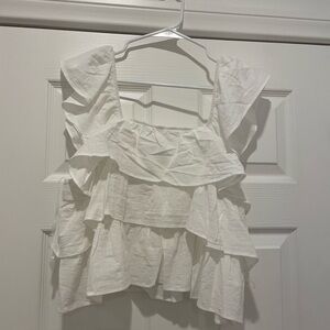 Three layered ruffle white tanktop,Brand New never wornBoutique Morning Lavender